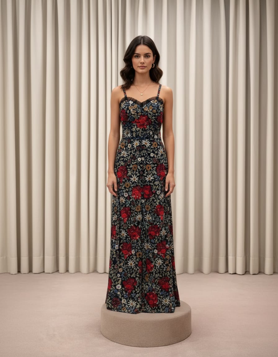 Floral Anarkali Gown